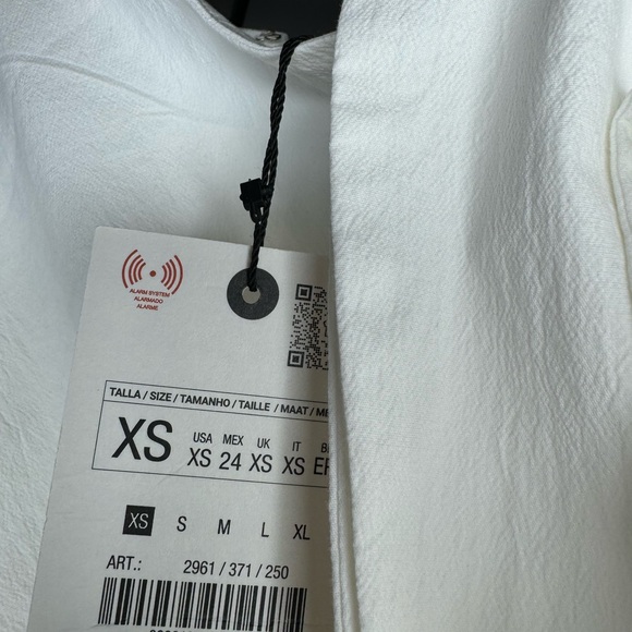 NWT Zara Woman Bloggers Fav Bow KNOTTED MINI SKIRT ZW COLLECTION White Size XS - Picture 12 of 14